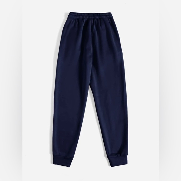 SHEIN PETITE slant pocket navy blue drawstring sweatpants. (Worn: 1) - Picture 2 of 3